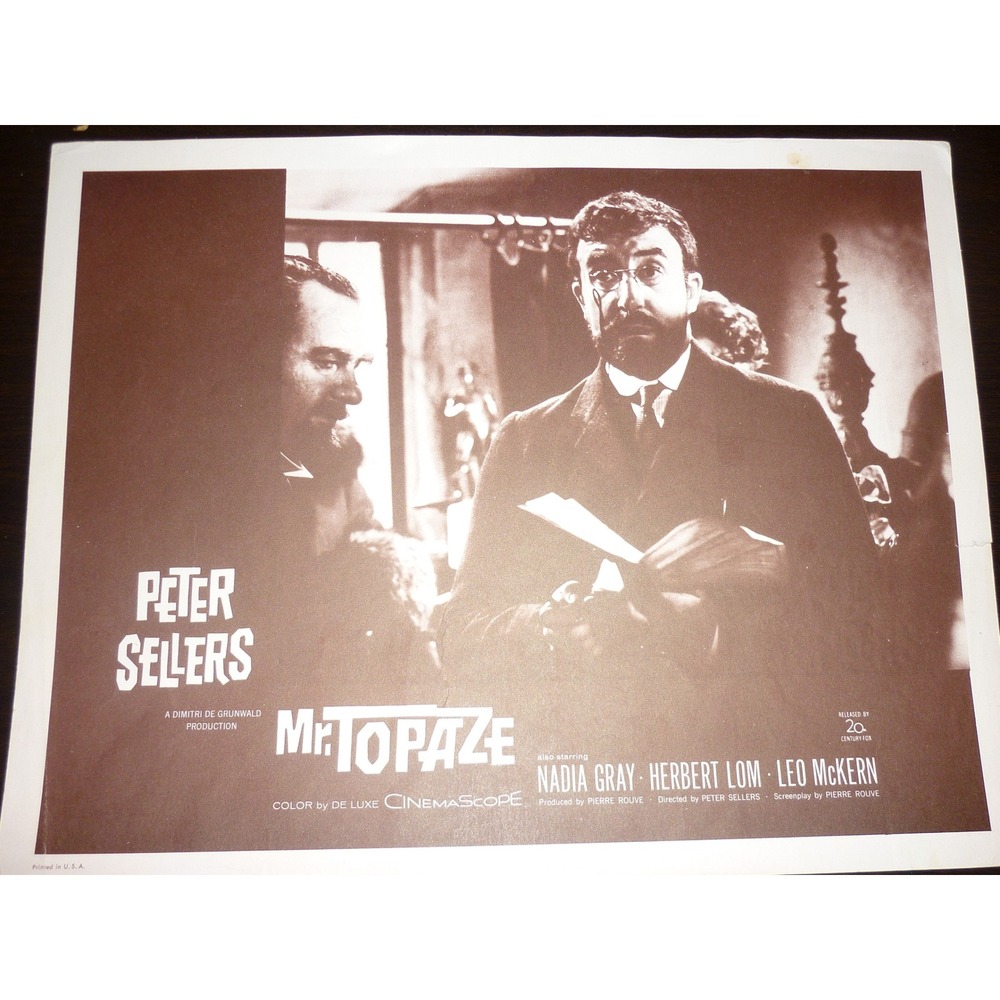 Vintage 1961 Mr Topaze Original Lobby Card 11x14 Peter Sellers Directorial Debut - Picture 3 of 7